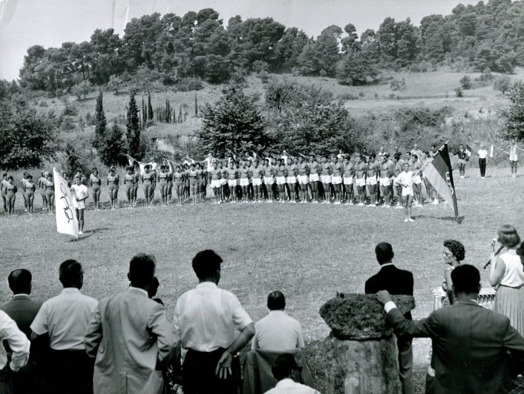 03-Pierre-de-Coubertin-Festive-opening-of-the-International-Olympic-Academy-23rd-June-1961-Archive-of-the-Olympic-Studies-Centre-of-the-German-Sport-University-Cologne